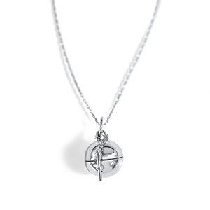 Sphere + Wand Locket - Silver